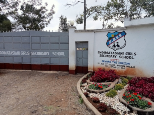 Students engaged in learning at Enoomatasiani Girls Secondary School