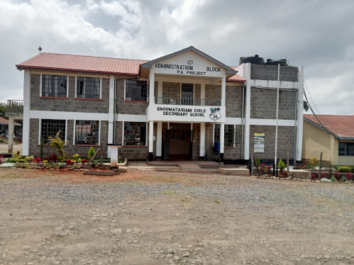 Students engaged in learning at Enoomatasiani Girls Secondary School